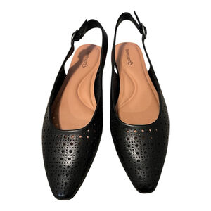 Baretraps Riva sling back Flats‎ Shoes, Size 8M, Black